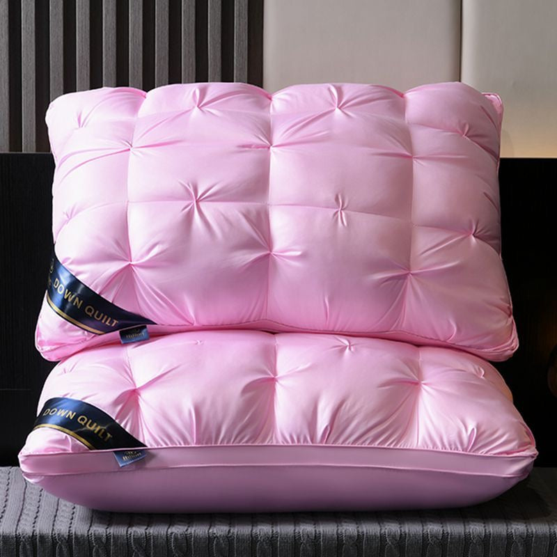 Luxury White Goose Down Pillow Fill Power Fluffy Soft Hotel Feather Pillow