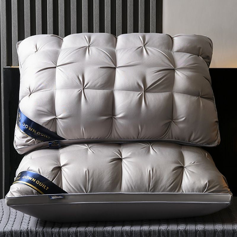 Luxury White Goose Down Pillow Fill Power Fluffy Soft Hotel Feather Pillow