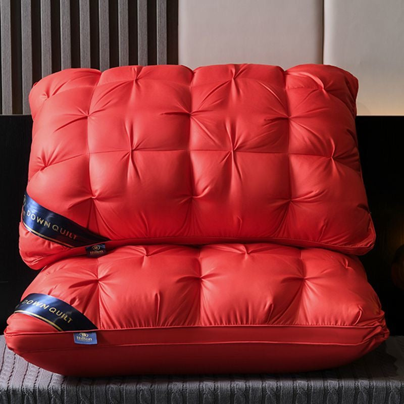 Luxury White Goose Down Pillow Fill Power Fluffy Soft Hotel Feather Pillow
