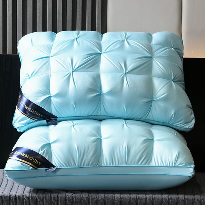 Luxury White Goose Down Pillow Fill Power Fluffy Soft Hotel Feather Pillow