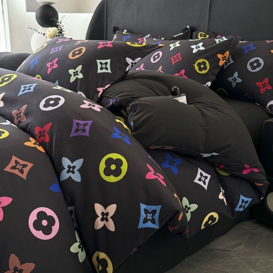 Colorful Fashion Soft Cotton Duvet Cover Bed Set
