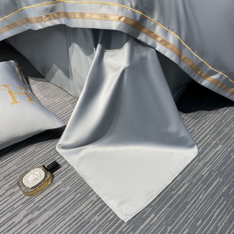 Elegant Luxury Silk Satin Duvet Cover Bed Set
