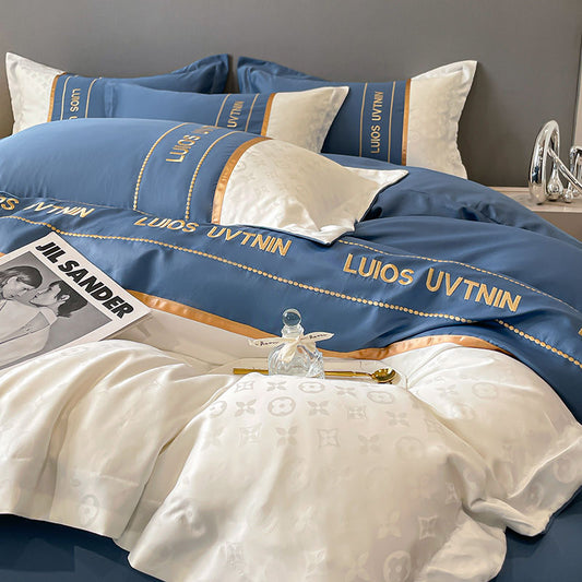 Luxury Fashion Silky Satin Duvet Cover Bedding Set