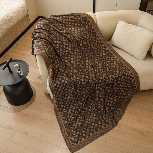 Luxury Fashion Lightweight Cozy Soft Breathable Throw Blanket for Couch Bed Sofa