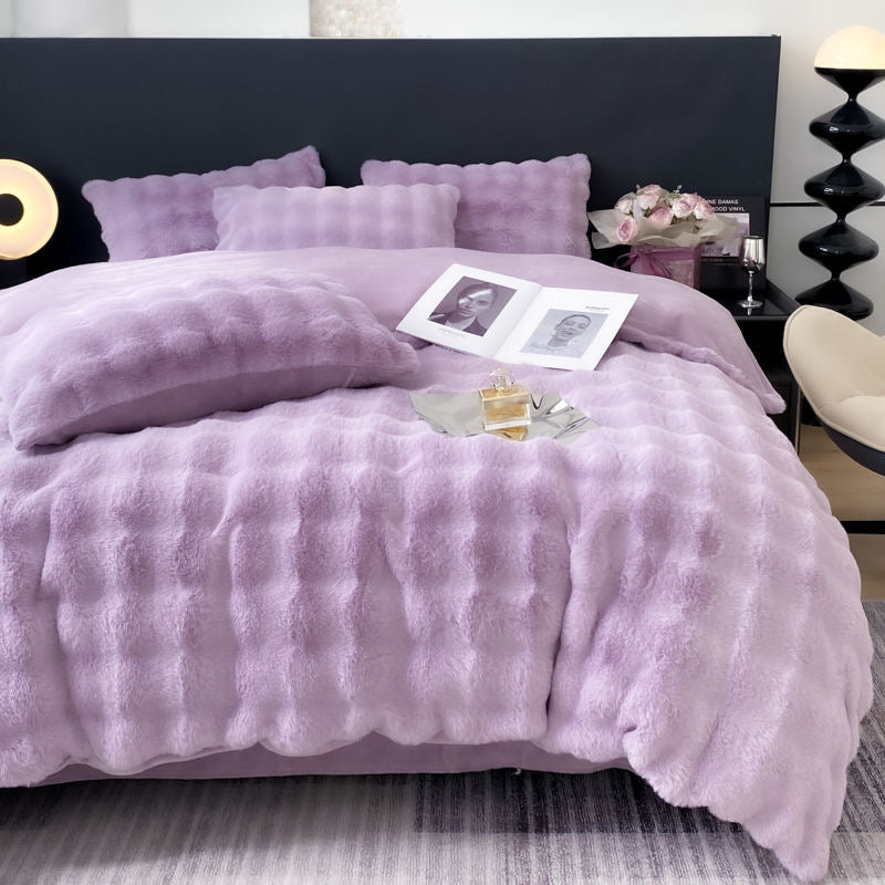 Classic Luxury Ultra Soft Faux Fur Cozy Comforter Bedding Set